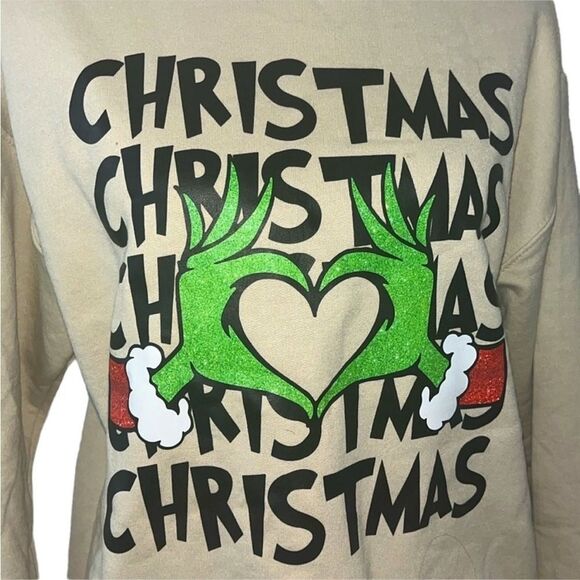 Customized Women’s Grinch Christmas Crewneck Sweater - Picture 2 of 4